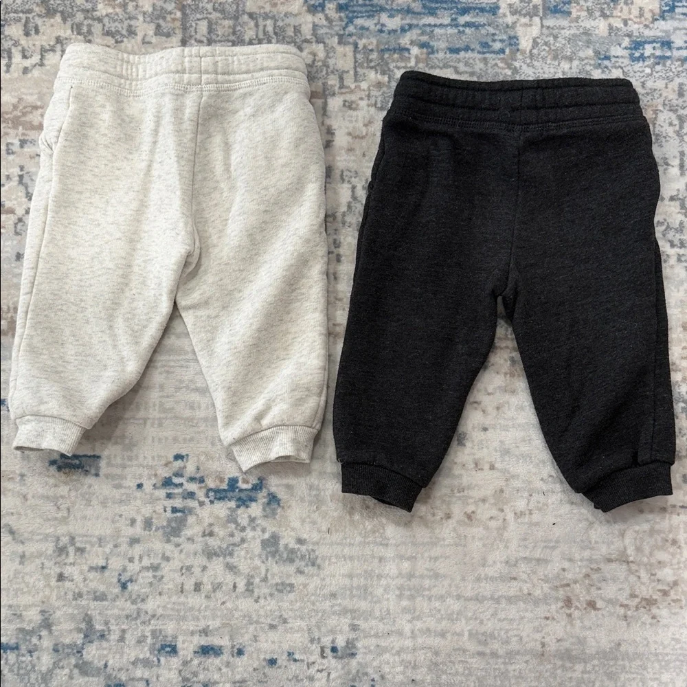Kids Cozy Jogger Pants - Dark Gray and Light Gray